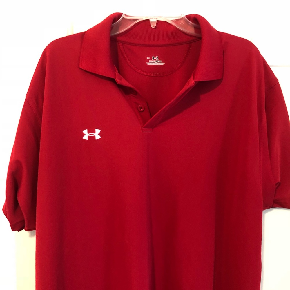 Red UA Golf Polo